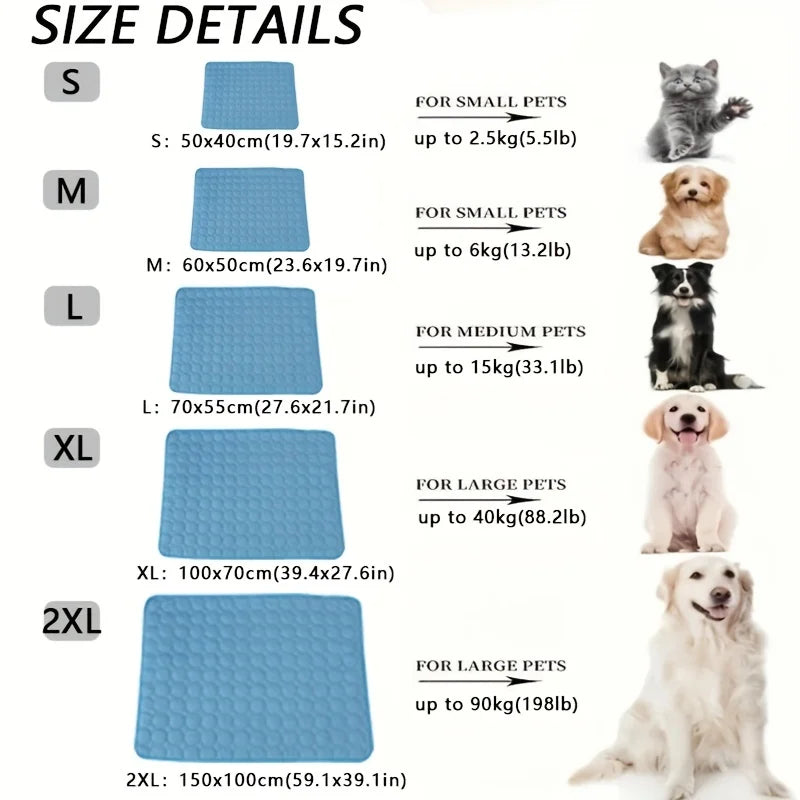 Dog Cooling Mat for Small & Large Dogs and Cats/ Self Cooling Bed