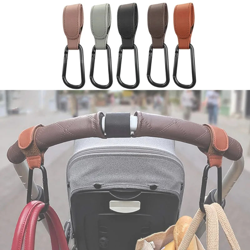 Baby Stroller Hook Universal Adjustable Strap – Heavy Duty Pram Clip for Diaper Bag, Shopping Bags & Travel Accessories