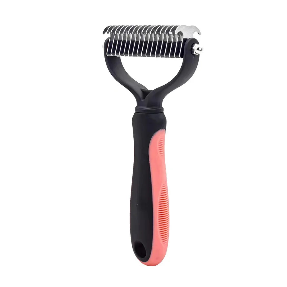 Professional Pet Deshedding Brush Dog & Cats-Undercoat Rake Grooming Comb for Shedding,Knots & Tangles