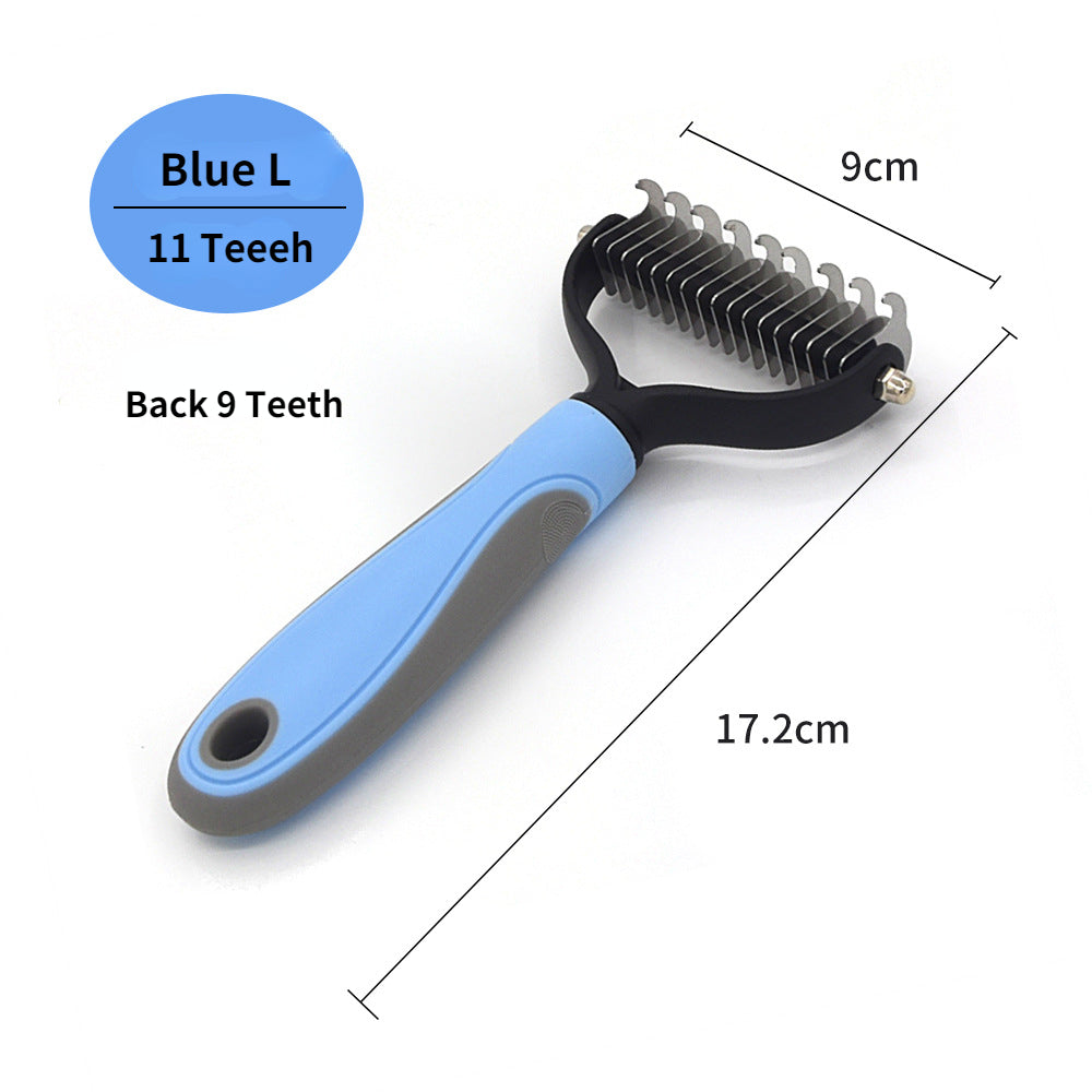 Professional Pet Deshedding Brush Dog & Cats-Undercoat Rake Grooming Comb for Shedding,Knots & Tangles