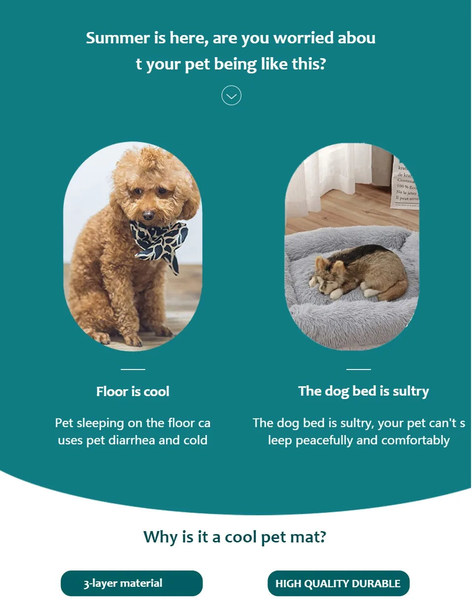 Dog Cooling Mat for Small & Large Dogs and Cats/ Self Cooling Bed