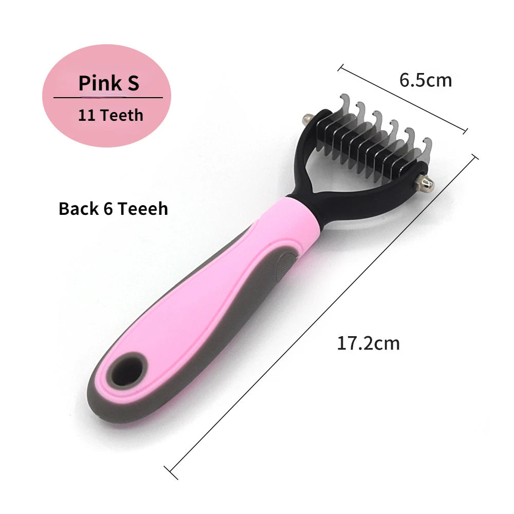 Professional Pet Deshedding Brush Dog & Cats-Undercoat Rake Grooming Comb for Shedding,Knots & Tangles