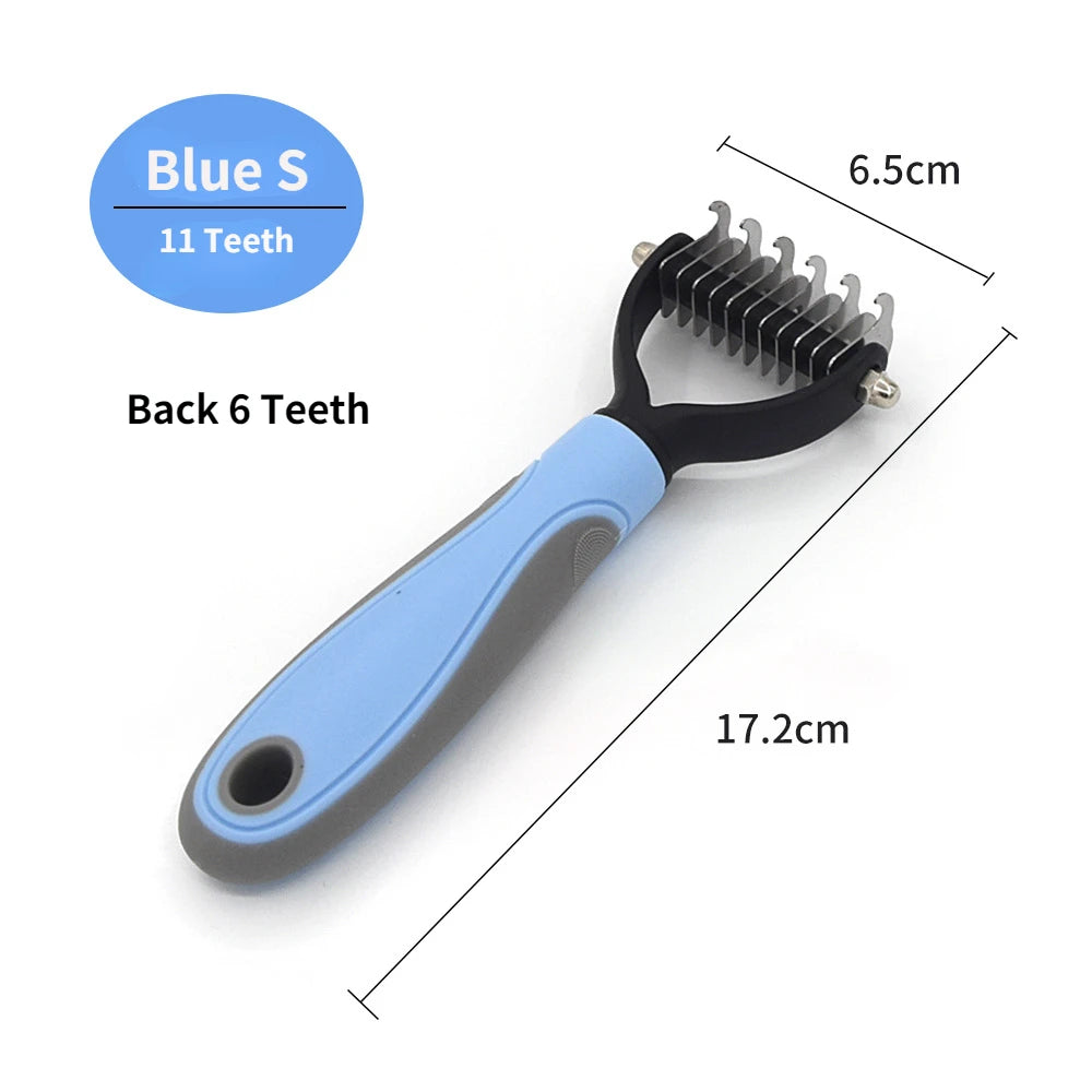 Professional Pet Deshedding Brush Dog & Cats-Undercoat Rake Grooming Comb for Shedding,Knots & Tangles