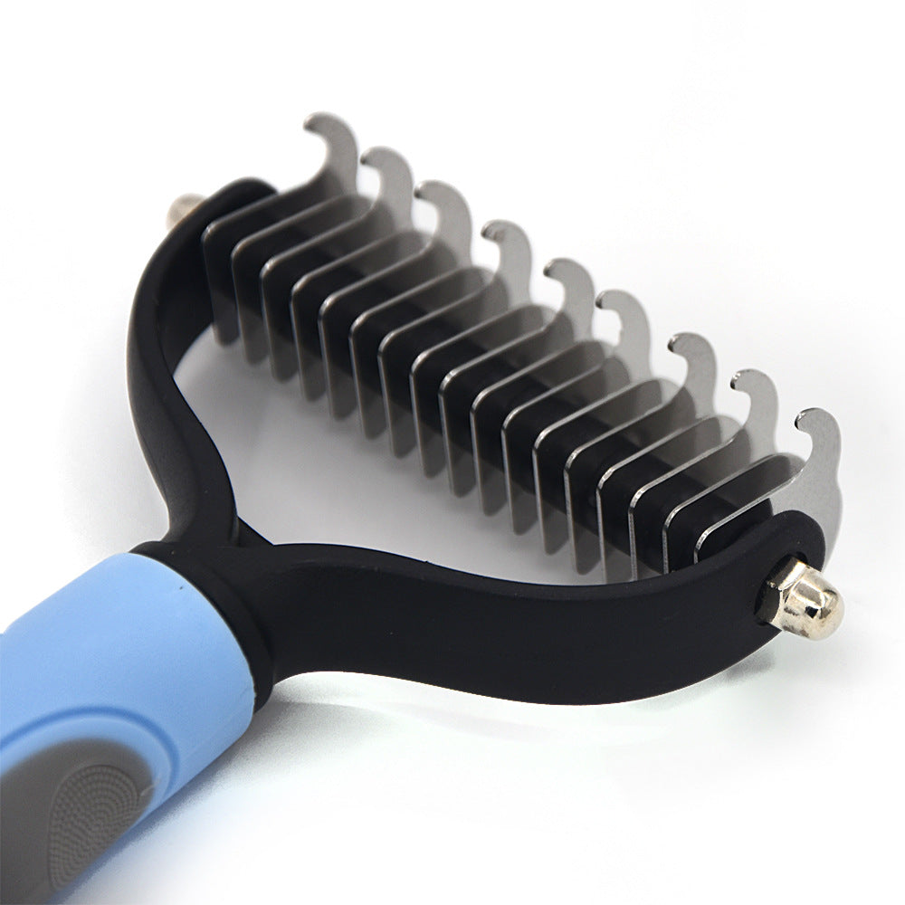 Professional Pet Deshedding Brush Dog & Cats-Undercoat Rake Grooming Comb for Shedding,Knots & Tangles